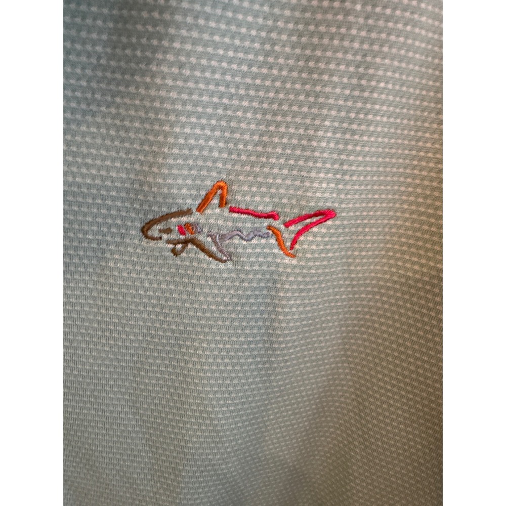 Greg Norman Play Dry Golf Polo Shirt Men's XL Tall Green Shark Logo Short Sleeve - Picture 3 of 4